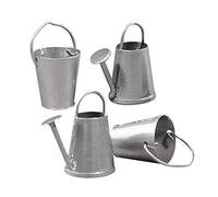 Rayher 8826800 Lot de 4 arrosoirs en métal + Seau 2-3 cm