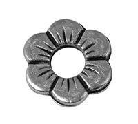 Rayher 2202548 Élément décoratif en métal : Fleur, 12 mm de diamètre, Trou de 4 mm de diamètre, en Vrac