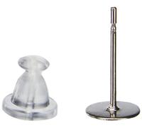 Rayher 2228000 pochette de boucles d'oreille avec plaque de 6 mm de diamètre btl 4Stück