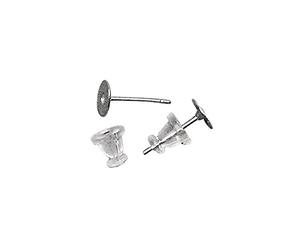 Rayher 2228000 pochette de boucles d'oreille avec plaque de 6 mm de diamètre btl 4Stück