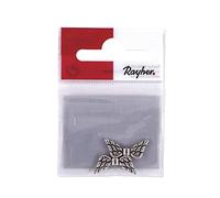 Rayher 2293548 SB-Btl Lot de 2 éléments décoratifs en métal Argenté Vieilli Ø 20 mm Diamètre 1 mm