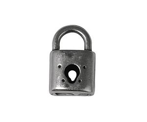 Rayher 2294548 Élément décoratif en métal 15 mm de diamètre, Grand Trou 4 mm de diamètre, S