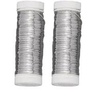 Rayher 2402400 Fil Argenté Av Ame en Cuivre p Arts Créatifs 0,40 mmø bobine 100 m (Lot de 2)