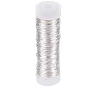 Rayher 2405522 Bobine de fil de fer, couleur argent, ø 0,30 mm, longueur 50m, multi-usage, art floral, objets décoratifs, bijoux