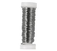 Rayher 2406800 Fil pour Bijoux, Fil à Crocheter 0,30mm ø Bobine de 50 m, Argenté