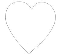 Rayher 24118000 Coeur en fil de fer 35cm ø, Argent