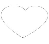 Rayher 24118000 Coeur en fil de fer 35cm ø, Argent