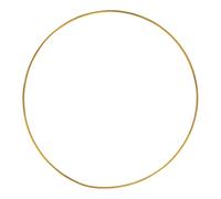 Rayher 2505406 Anneau en métal, doré, 1 pce, 30cm Ø, fil de fer 3,5mm Ø, arts créatifs, floristique, saisons, mariage, cérémonie, capteur de rêves, macramé, mobile, Or