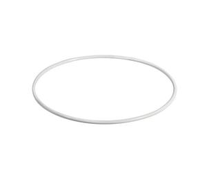 Rayher 2505700 Anneau en Métal, Cercle Macramé Revêtu, 45 cm ø, 4 mm, Blanc