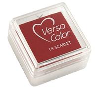 Rayher 28395280 encreur versac OCTOCOLOR, stempelfläChe 2,5 x 2,5 cm, F, Rouge Feu