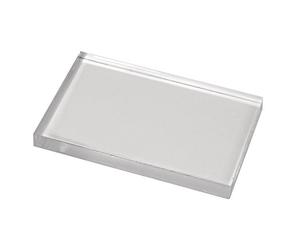 Rayher 2860600 Bloc acrylique, transparent, rectangulaire 5X8 cm, épaisseur 8 mm, support pour l’utilisation de tampons en silicone. Technique d’embossage, cartes, enveloppes, sachets cadeaux, papier cadeaux, scrapbooking