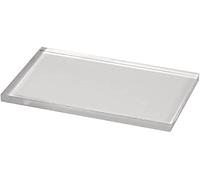 Rayher 28876000 bloc acrylique pour tampon en caoutchouc et en silicone accessoire scrapbooking pour bien positionner ses tampons plaque acrylique 125 x 172 x 12 mm sous blister gris