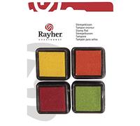Rayher 29014000 Tampon encreur mini kit - Spring, 4 pces