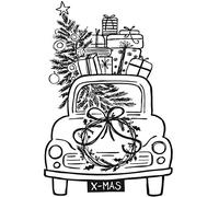 Rayher 29140000 Tampon "Driving Home For Christmas"