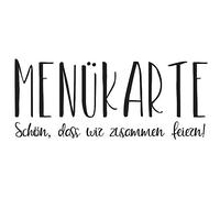 Rayher 29165000 Tampon "Menükarte - Schön, dass wir..."