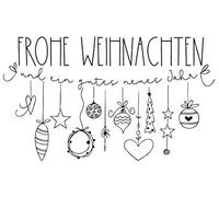 Rayher 29191000 Tampon "Frohe Weihnachten" - Guirlande, 6 x 10 cm