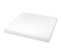 Rayher 30074000 Plaque de polystyrène expansé (PSE), blanc, 1 pce., carré 40X40X4 cm, multifonctionnel, arts créatifs, décorations, modèles réduits, maquettes, tampons, Large