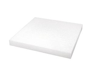 Rayher 30074000 Plaque de polystyrène expansé (PSE), blanc, 1 pce., carré 40X40X4 cm, multifonctionnel, arts créatifs, décorations, modèles réduits, maquettes, tampons, Large