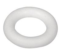 Rayher 30160000 Lot de 2 Anneaux en polystyrène soudés Ø 25 cm, Blanc
