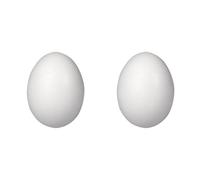 Rayher 30168000 Œuf en polystyrène expansé (PSE), blanc, 26 cm, 1 pce., séparable, creux, arts créatifs, décorations, Pâque, printemps, œuf surprise, cadeau (Lot de 2)