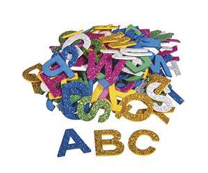 Rayher 30227000 Caoutchouc mousse Alphabet Paillettes