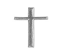 Rayher 3120922 Motif de Cire : Croix 4 cm, p. Décoration de Bougies, sb, Argenté