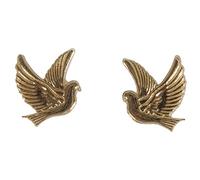Rayher 3155561 Motif en cire, Colombe, or, 2,2x2,7cm, 2 pièces, décoration de bougies, baptême, communion, confirmation, mariage
