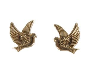 Rayher 3155561 Motif en cire, Colombe, or, 2,2x2,7cm, 2 pièces, décoration de bougies, baptême, communion, confirmation, mariage