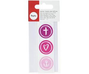 Rayher 31615264 Motif déco cire Croyance Amour Espérance, p. bougies, rose œill