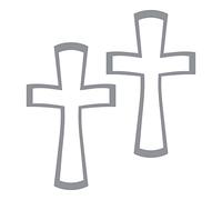 Rayher 3387122 Lot de 2 Autocollants en Forme de Croix 10 x 23 cm 1 pièce.