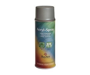 Rayher 34145610 Spray peinture acrylique, argent, brillant, 200ml, base aqueuse, surfaces multiples, décoration et rénovation d’objets