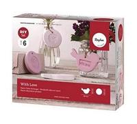 Rayher 34416000 BP ¯: raysin Multicolores 6 Pendentif 6, Rose, 17,5 x 14 x 6 cm, 4 Unités de