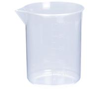 Rayher 34457000 Verre doseur, bécher gradué, 100ml, 1 pce, plastique blanc transparent, rigide, 52mm ø, 60x72mm, mesure de liquide, graduations en ml, multi-usage, Stable