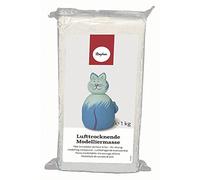 Rayher 3450200 Pâte à modeler, blanc, prête à l’emploi, 1 kg, malléable, simple d’utilisation, séchage à l’air, modelage d’objet de décoration, travaux manuels pour enfants et adultes, anniversaires, maternelle, école primaire, cadeaux personnalisés