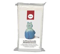 Rayher 3450200 Pâte à modeler, blanc, prête à l’emploi, 1 kg, malléable, simple d’utilisation, séchage à l’air, modelage d’objet de décoration, travaux manuels pour enfants et adultes, anniversaires, maternelle, école primaire, cadeaux personnalisés
