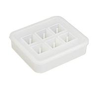 Rayher 35042000 Moule en silicone en forme de dés 1 pce, 6 formes 16x16mm, blanc