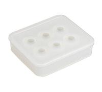 Rayher 35043000 Moule en silicone pour perles 1 pce, 6 formes ø 16mm, blanc
