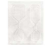 Rayher 36058000 4 maisons moule en plastique design maison idéal pour couler le béton créatif à modeler, le savon créatif, la cire pour bougie 5,5 - 10,5 cm, 3 cm de profondeur chacun transparent