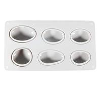 Rayher 36102000 Pierres de moulage en silicone, 14,5x26 cm, profondeur 3,5 cm, 6 formes de pierre différentes, le moule peut être rempli de béton créatif, béton de bijoux, Blanc, petit