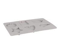 Rayher 36110000 Moule en silicone 1 pce, pour 6 formes déco, 5x6,5-8 cm, blanc
