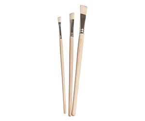 Rayher - 37047000 - Set de 3 pinceaux pour crèche et école - 100% FSC - 3 pinceaux