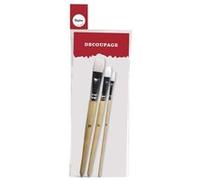 Rayher 37316000 Set de pinceaux pour Découpage, 3 pinceaux Plats en Polystyrène G