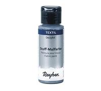 Rayher 38480606 Peinture textile métallique, argent, 1 pce., 59ml, sol. aqueuse, permanente, lavable, tissus, vêtements, anniversaire, jubilé
