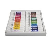 Rayher 38916000 Set peinture aquarelle, 24 couleurs, en tubes de 12 ml, pour artistes professionnels et débutants, domaine professionnel et de loisir, papier, carton, cartonnage, toile
