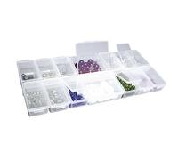 Rayher Boîte de rangement plastique 3902300 – 14 sections pratiques, transparent