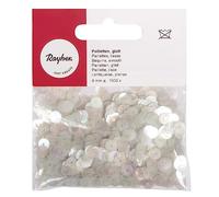 Rayher 3920067 Lot de 1000 Paillettes Lisses, 6 mm de diamètre, Vert irisé
