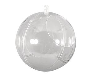 Rayher 39476800 Lot de 2 Boules en Plastique Ø 10 cm avec découpe Ø 6 cm