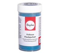 RAYHER 39584374 Poudre de flocons de viscose 75 ml, avec saupoudreur, bleu azur