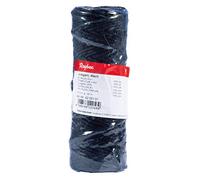 Rayher 4200101 fil de jute, corde jute 3 plis bobine 50m Ø3,5mm, noir