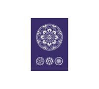 Rayher Pochoir Mandala A5 45094000 – en plastique avec spatule – Bleu